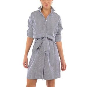 GRETCHEN SCOTT BREEZY BLOUSON DRESS-NVY/WHT-SZ SM